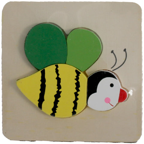 Wooden Puzzle Thick - Honeybee