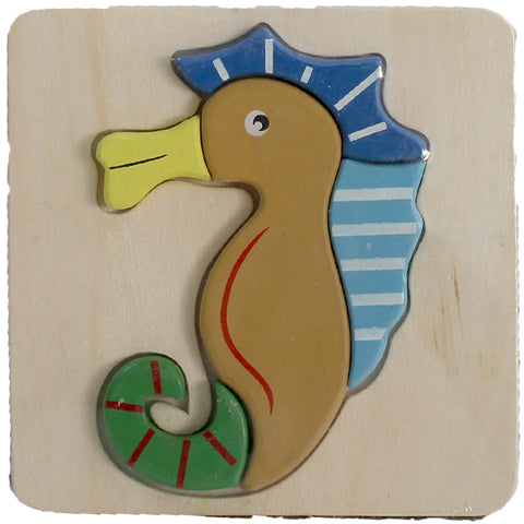 Wooden Puzzle Thick - Seahorse