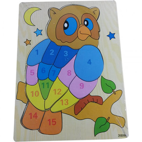 Wood 123 Puzzle - Owl