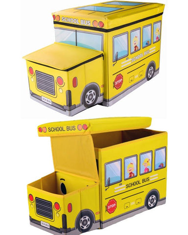 School Bus - Toy Chest For Kids (Canvas)