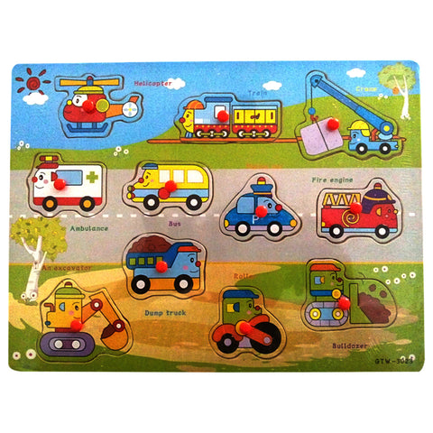 Cute Vehicles - Wooden Puzzle