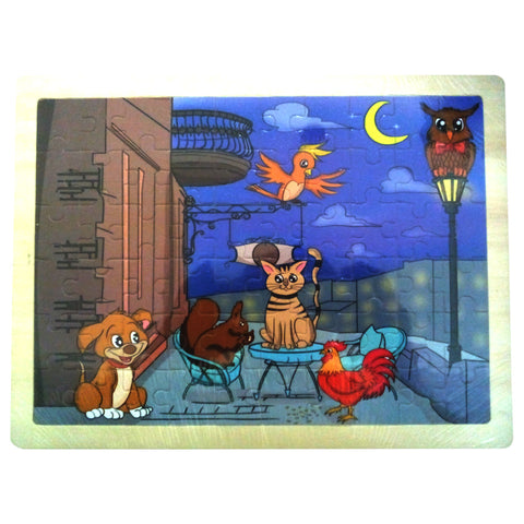 Fun Kids Wooden Puzzles - Night Scene