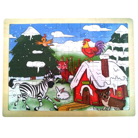 Fun Kids Wooden Puzzles - Snow Scene