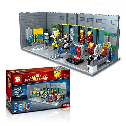 Iron Man & Jarvis Cave Station Lego Set