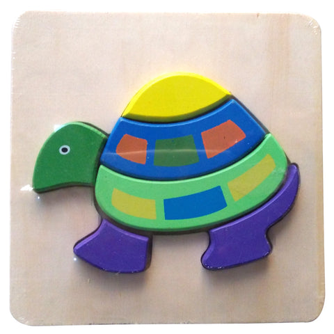 Wooden Puzzle Thick - Turtle