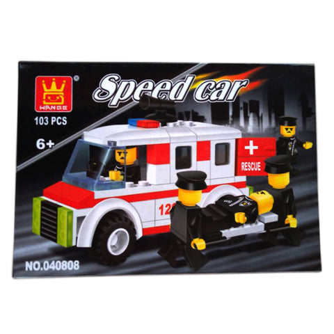 Rescue Ambulance - Lego Blocks Set