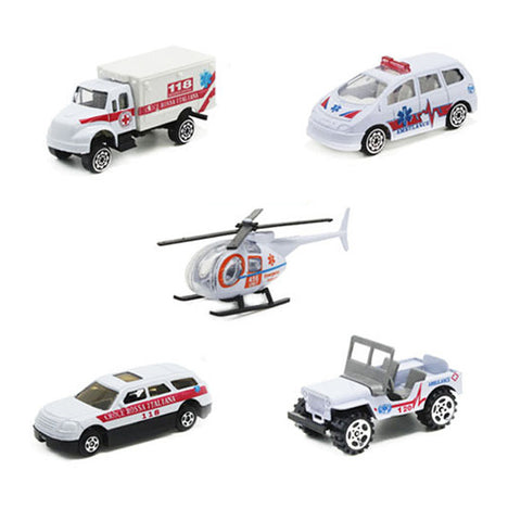 Emergency Ambulance Vehicle Set - 5 Pcs