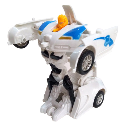 Pull Back Transformer Car - White