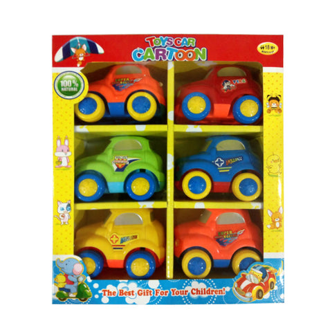 Cartoon Toys Car Set - 6 Pcs