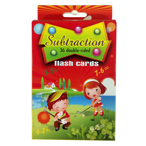 Substraction Learning Flash Cards For Kids