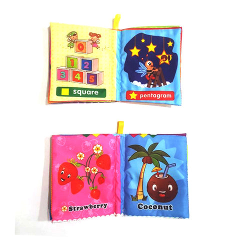 Geometric Shapes And Fruits Cloth Fabric Book For Kids