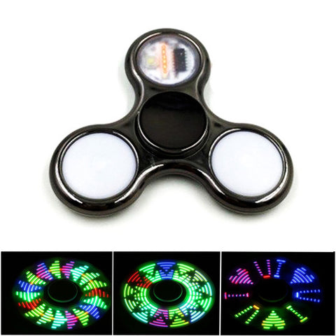 Led Fidget Spinner - 23 Pattern Design - Black