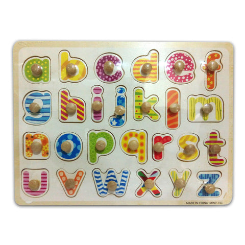 Wooden Colorful Small Alphabets Puzzle