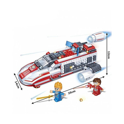 Banbao Construct-able Spaceship - Red and White