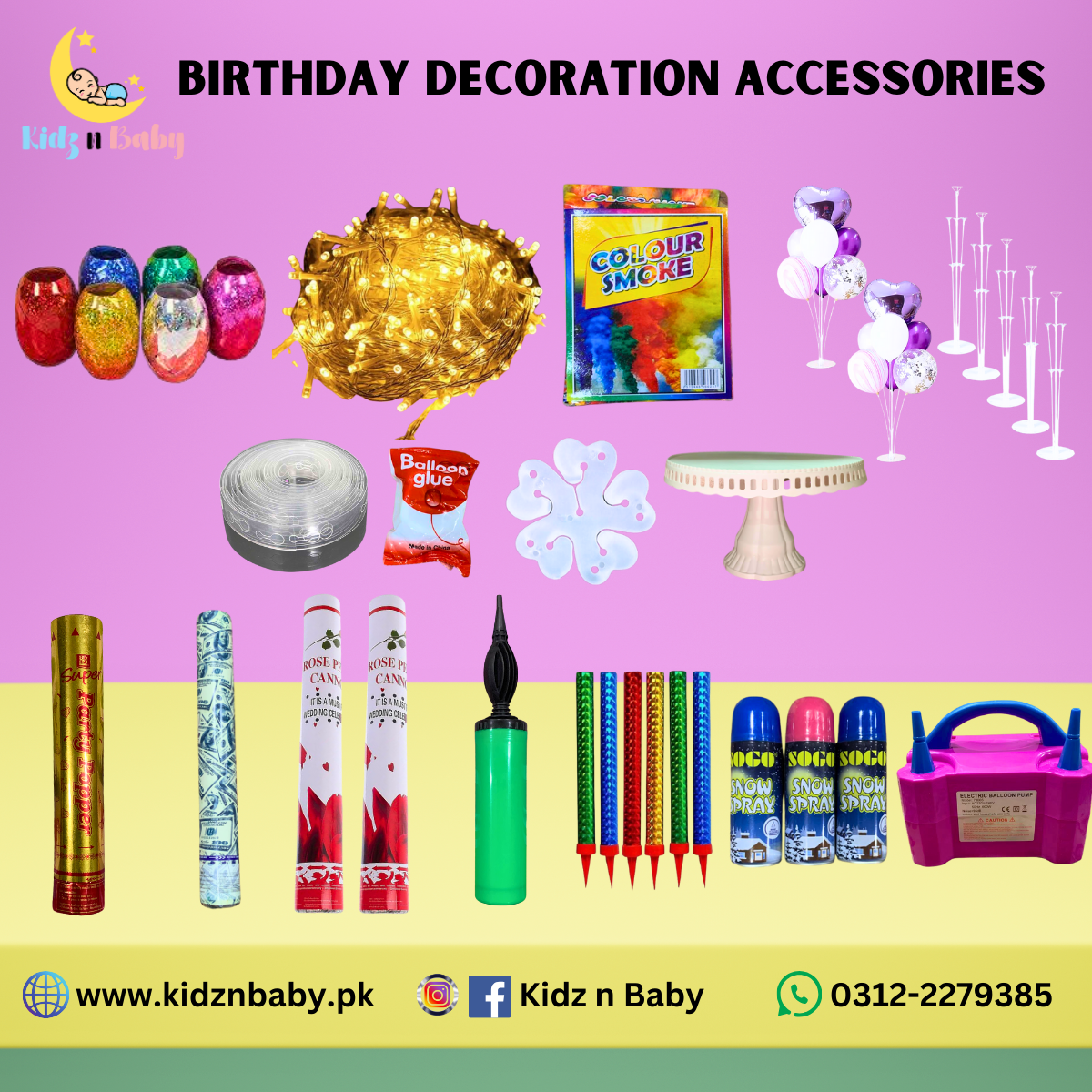 Party and Birthday Decoration Accessories Kit