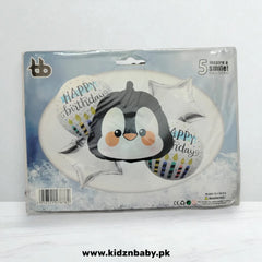 Penguin theme foil balloons pack of 5 for kids birthday and winter theme party decoration Pakistan