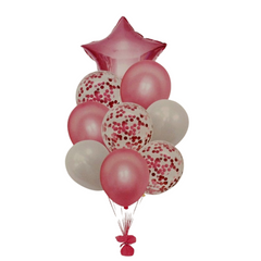 Pink Confetti Star Balloons 