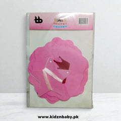 Pink crown wall hanging banner