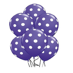 50 Pieces Polka Dot Latex Round Balloons