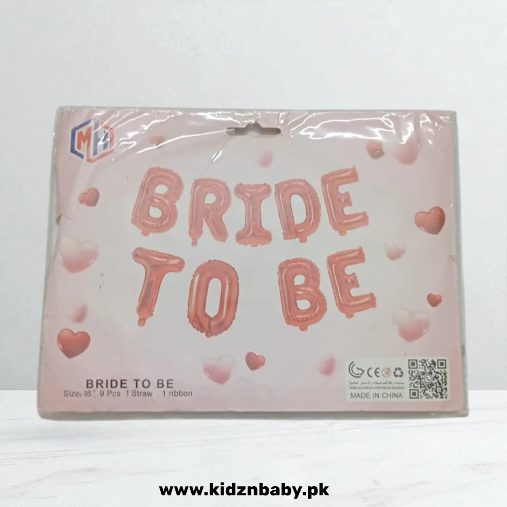 Red Bride To Be Alphabet Foil Balloons Set
