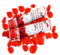 Red rose petal party popper for anniversaries