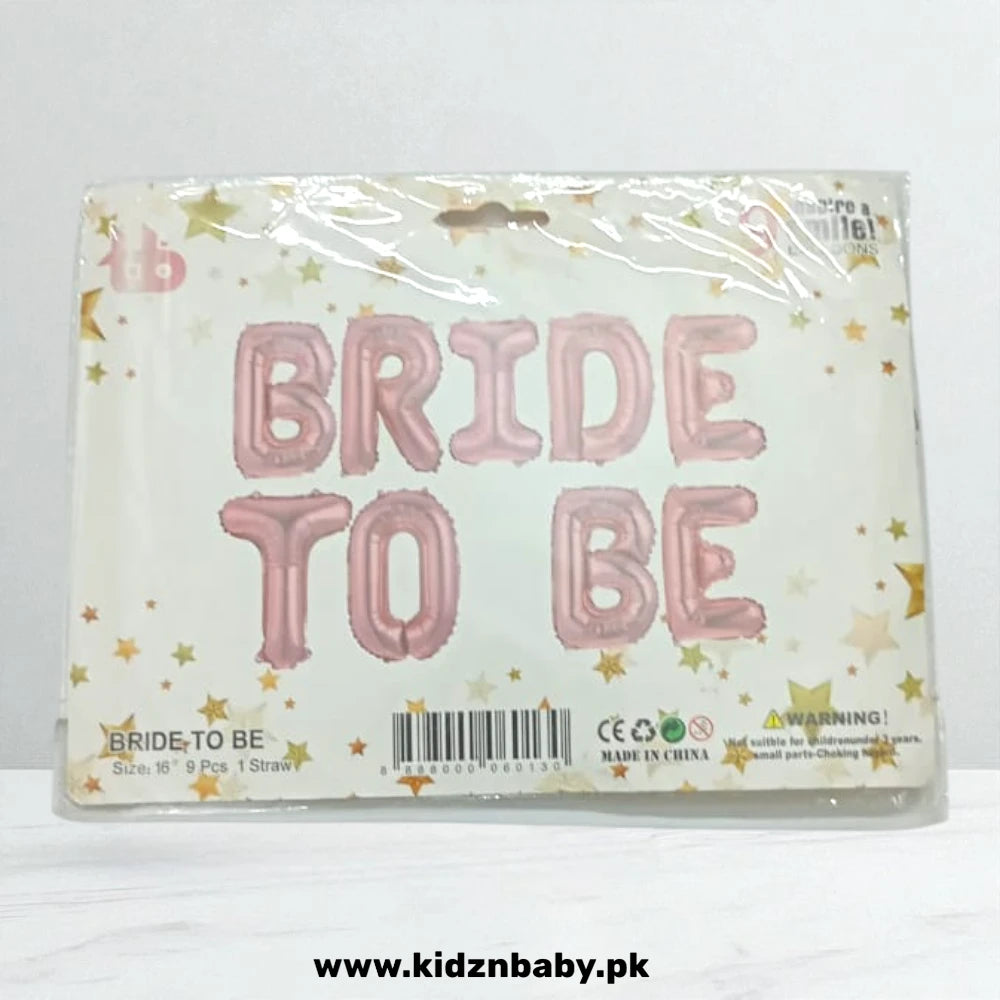 Rose Gold Bride to be foil balloon set