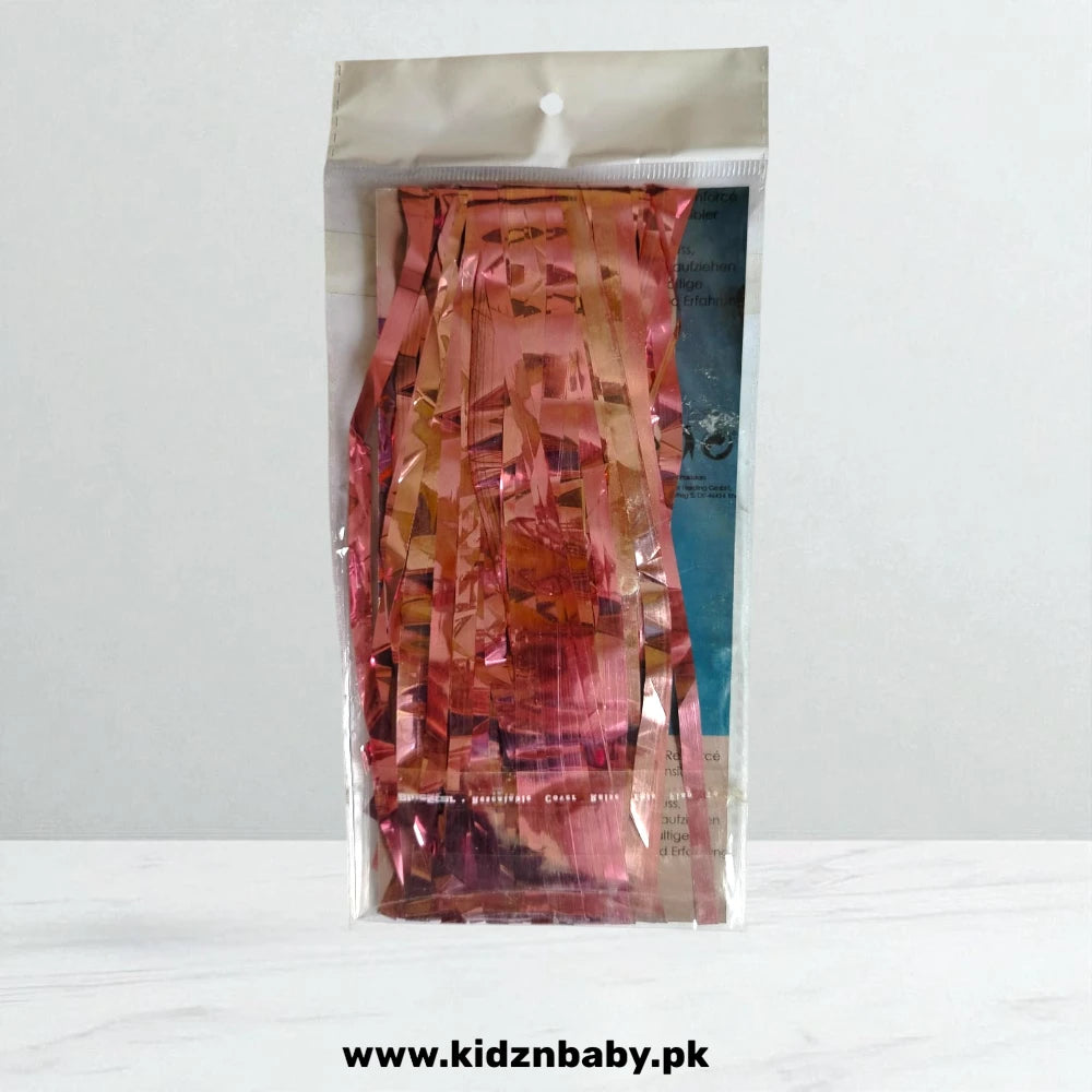 Rose Gold fringe foil curtain for decorations
