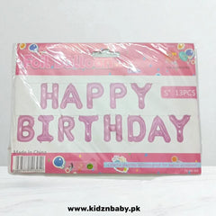 Rose Gold Happy Birthday letter Banner