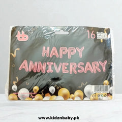 Happy Anniversary Rose Gold Letter Foil Balloons