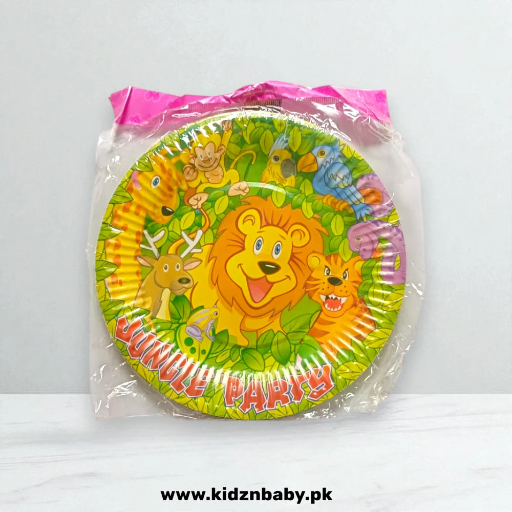 Jungle Party Plates Pack of 10 | Safari Theme Birthday Tableware