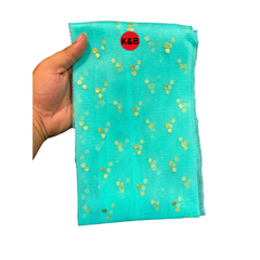 See green Dotted net curtain