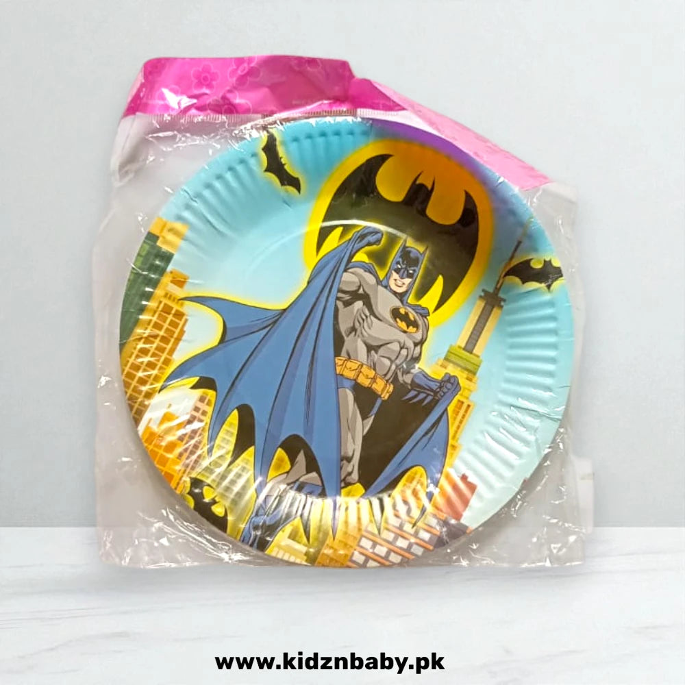 Batman theme disposable paper plates for party tableware (Pack of 10)