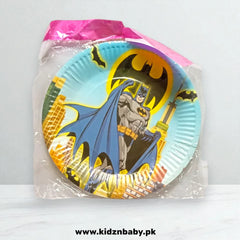 Batman theme disposable paper plates for party tableware (Pack of 10)