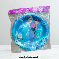 Frozen theme disposable paper plates for party tableware (Pack of 10)