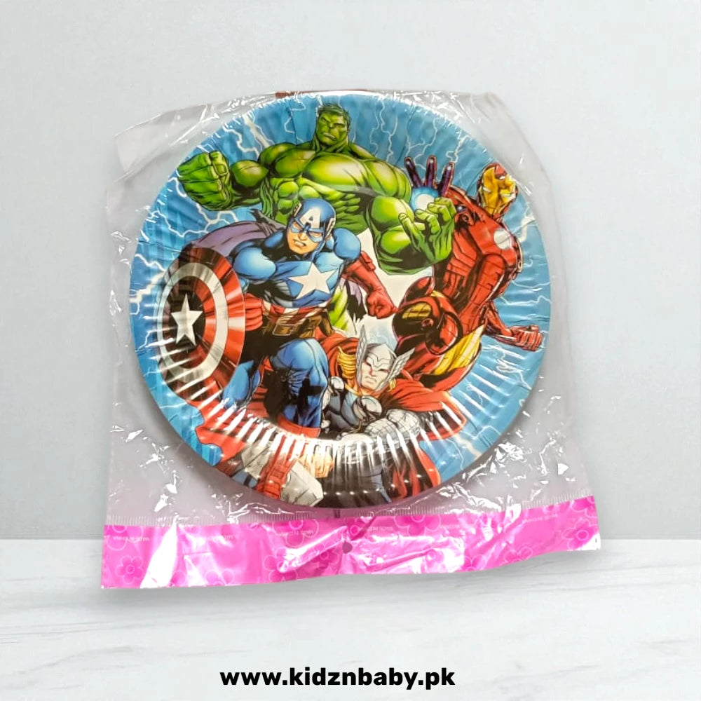 Avengers theme disposable paper plates for party tableware (Pack of 10)