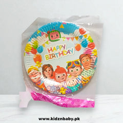 Cocomelon theme disposable paper plates featuring JJ and his friends (Pack of 10)