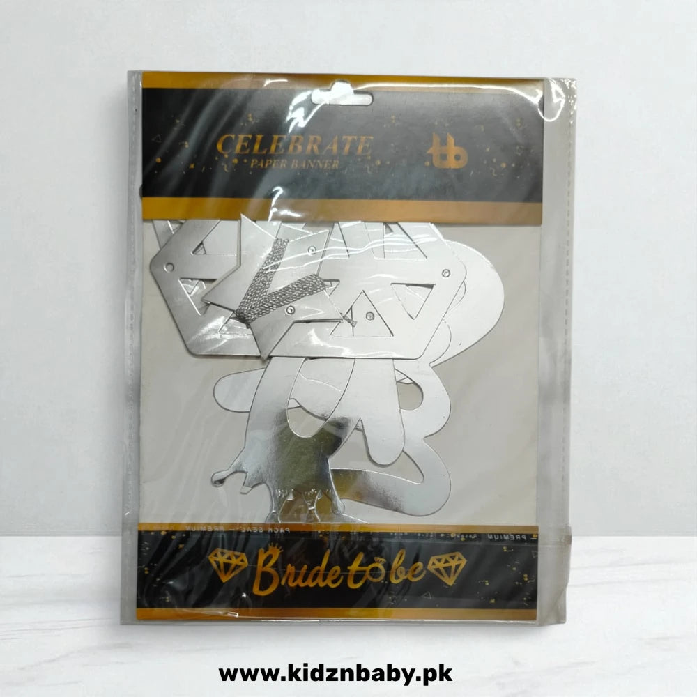 Silver Bride to be letter balloon