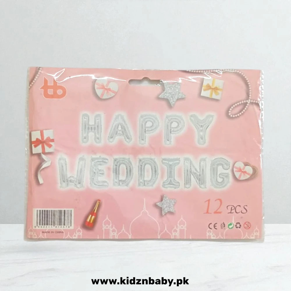 Silver Wedding foil balloons