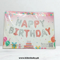 Silver and Red Happy Birthday Balloons