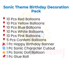 Sonic Theme Combo Decoration set for kids parties