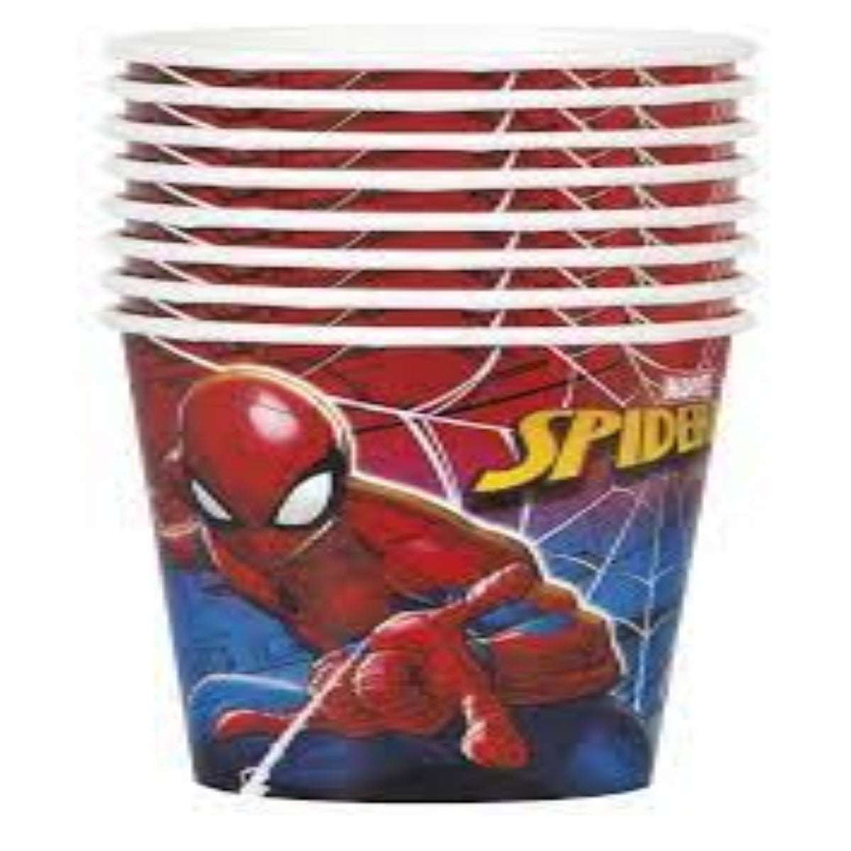 Spiderman theme disposable paper cups for birthday party