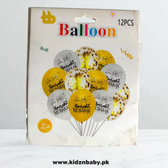 Umrah Mubarak celebration balloon pack with latex and sparkling confetti
