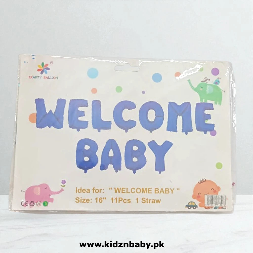Welcome Baby Alphabet Foil Balloons Set for Baby Shower & Welcome Party