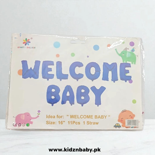 Welcome Baby Alphabet Foil Balloons Set for Baby Shower & Welcome Party