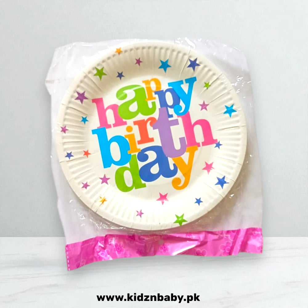 Happy Birthday Disposable Plates (Pack of 10)