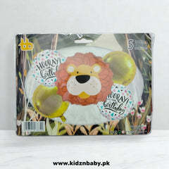 Lion Jungle Theme Birthday Party Balloons 5 Pcs