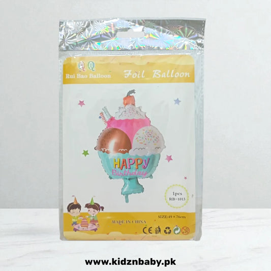 Ice cream Foil Balloon - Perfect for Birthday Decorations