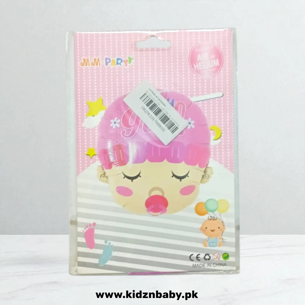 Baby Girl Face Foil Balloon - Perfect for Birthday Decorations
