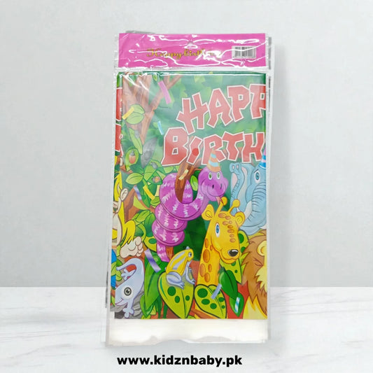 Jungle Theme Plastic Table Cover- Birthday Party Decoration