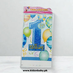 First Birthday Theme Plastic Table Cover- Birthday Party Decoration